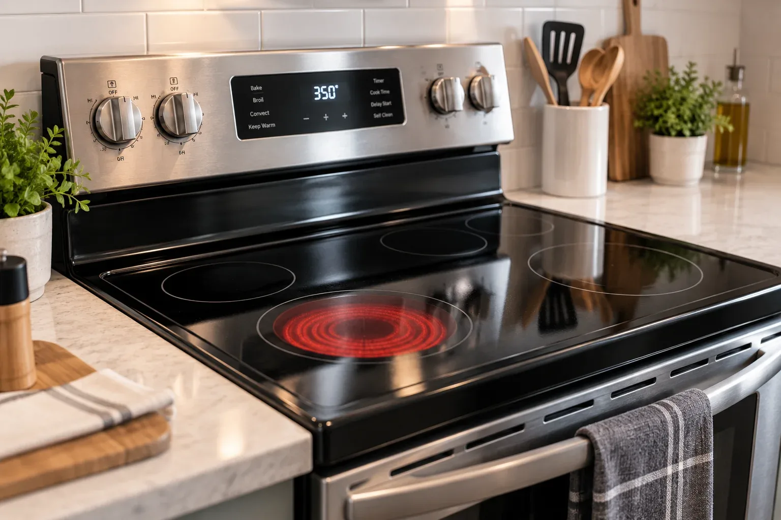 Residential stove prepared for appliance service