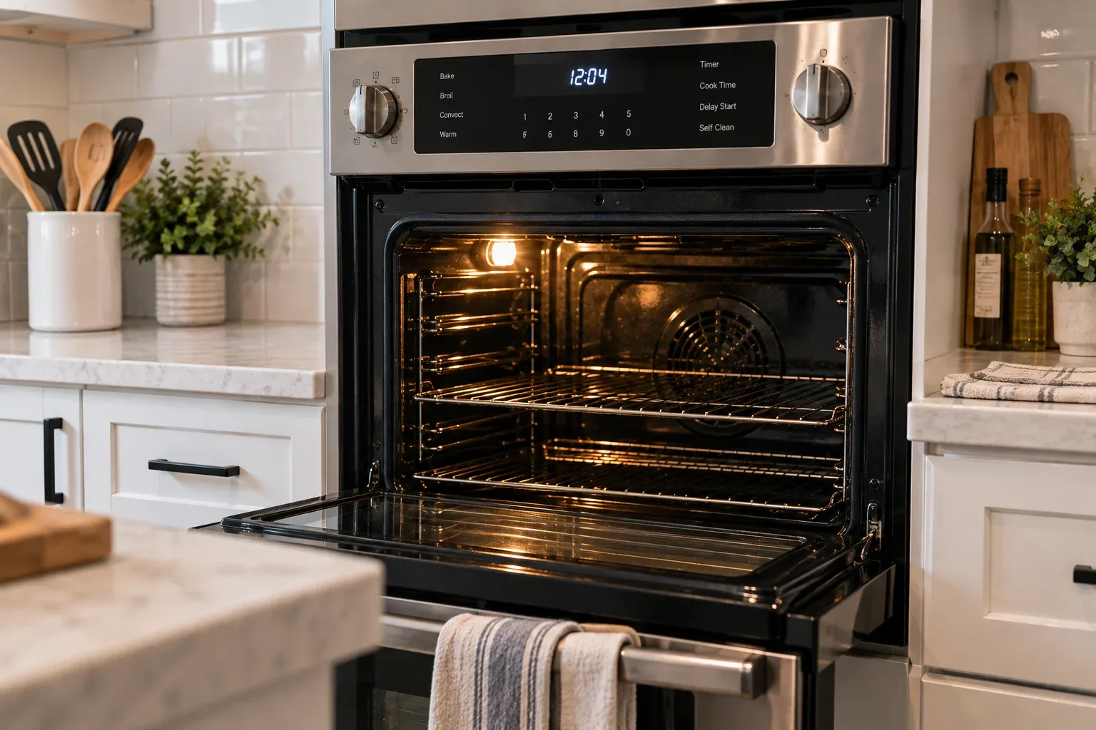 Residential oven prepared for appliance service